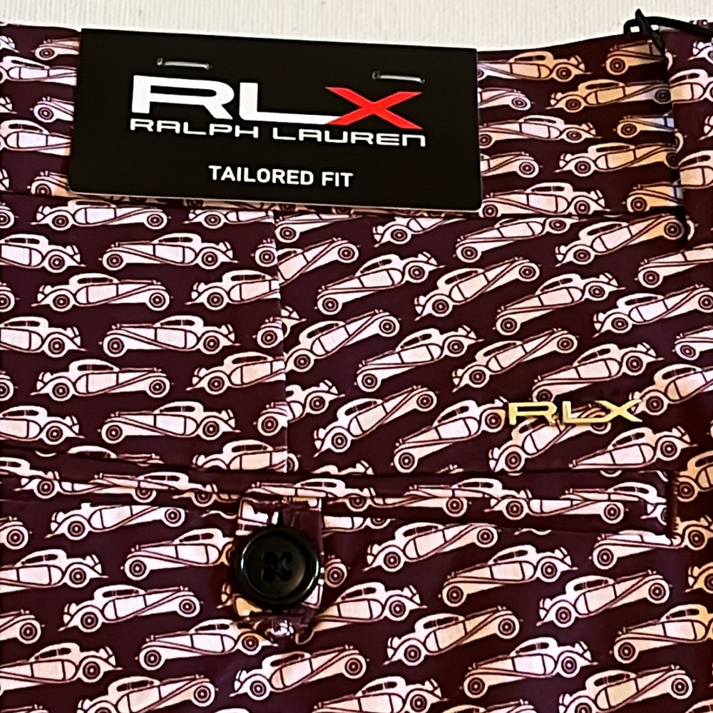 Ralph Lauren RLX Shorts Mens 32  Vintage Car Print Tailored Fit 9" NWT  $115